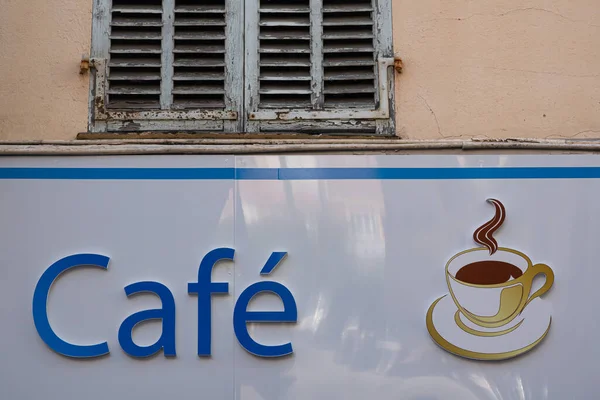 Menton Frankreich Juli 2020 Kaffeebar Einem Alten Gebäude Menton — Stockfoto