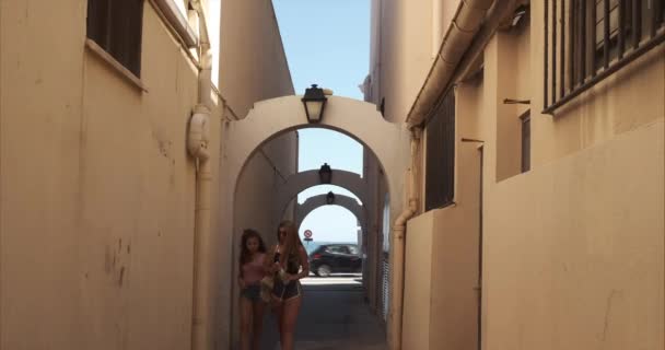 Menton Fransa Temmuz 2020 Menton Eski Sahil Şeridine Açılan Caddeleri — Stok video