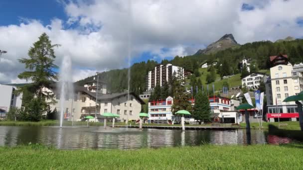 Davos Suiza Julio 2020 Davos Una Estación Esquí Municipio Cantón — Vídeo de stock