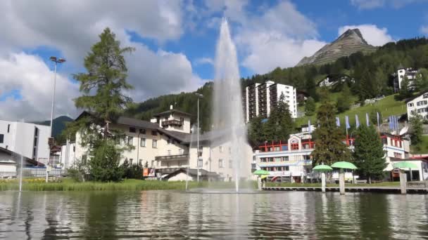 Davos Švýcarsko Července 2020 Davos Lyžařské Středisko Obec Kantonu Graubunden — Stock video