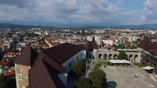 Ljubljana Słowenia Sierpnia 2020 Czas Upływa Lublanie Stolicy Republiki Słowenii — Wideo stockowe