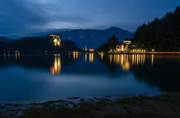 Bled Eslovenia Julio 2020 Hora Azul Lago Bled Eslovenia — Foto de Stock