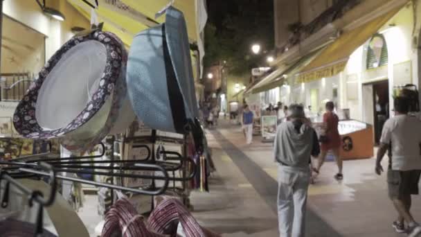 Menton France Juillet 2020 Menton Old Town Street Avec Marcheurs — Video