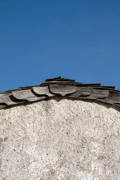 Mustair Ελβετία Σεπτεμβρίου 2020 Ένας Πέτρινος Τοίχος Του Αβαείου Των — Φωτογραφία Αρχείου