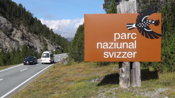 Fuorn Pass Suíça Setembro 2020 Parque Nacional Suíço Está Localizado — Vídeo de Stock
