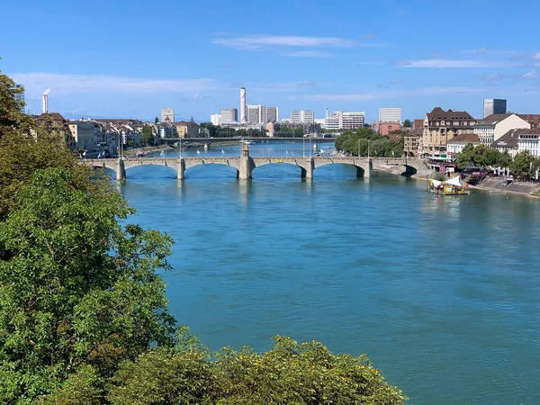 Basel Schweiz August 2019 Basel Ist Eine Stadt Der Nordwestschweiz — Stockfoto