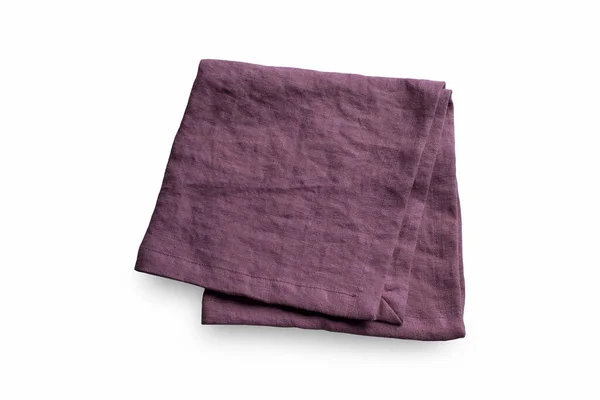 One Single Purple Violet Linen Organic Raw Cotton Serving Napkin — Stock Photo, Image