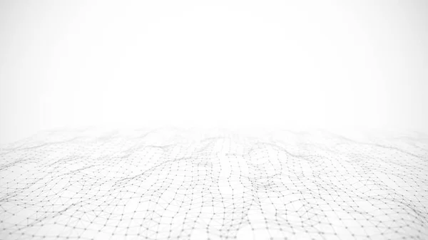 Abstraktionskomposition Auf Schwarz Weißem Hintergrund Verbindungsstruktur Hintergrund Mit Verbindenden Dreiecken — Stockfoto