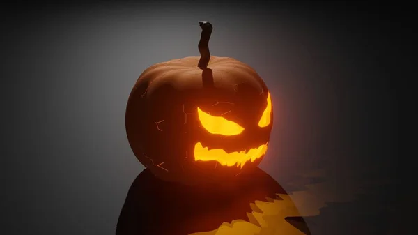 Halloween Sütőtök Lámpa Ijesztő Jack Lámpások Ragyognak Sötét Háttérben Ijesztő — Stock Fotó