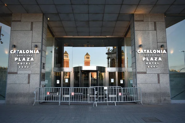 Barcelona España Mayo 2020 Hotel Catalonia Plaza Cerrado Durante Pandemia — Foto de Stock