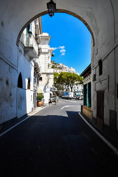 Amalfi Italien 2020 Fast Leere Straßen Während Der Ferien Amalfi — Stockfoto