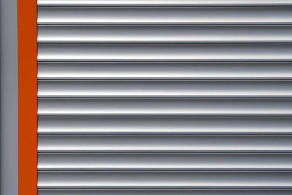 Protective metal shutters close up