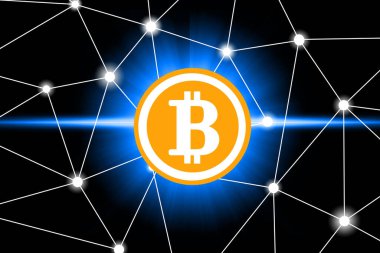 Bitcoin dijital para birimi ağı kavramı