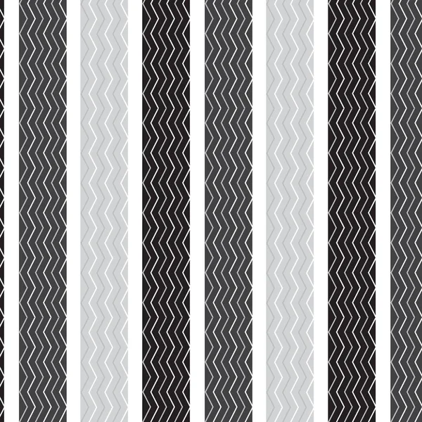 Wit Zilver Chevron Verticale Gestreepte Binnenkant Zwart Zilver Verticale Gestreepte — Stockvector