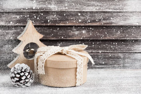 Bastelgeschenk Und Weihnachtsdekoration Aus Holz Skandinavischen Stil — Stockfoto