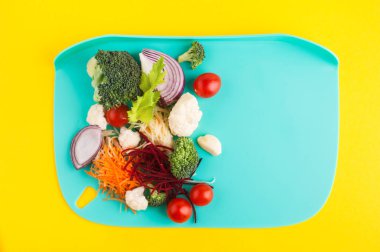 Salata, çorba, Smoothie için malzemeler kes