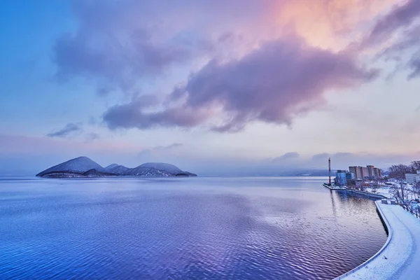 Beautiful Landscape Sunrise Scenics Lake Toya Shikotsu Toya National Park Stock Photo