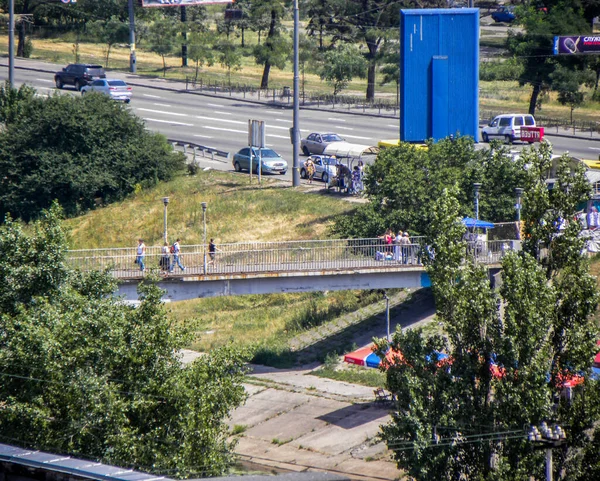 Puente Peatonal Kiev Ucrania — Foto de Stock