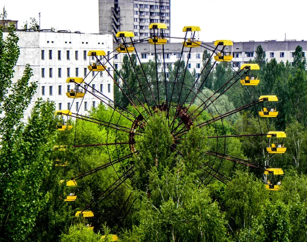 Parc Attractions Dans Centre Pripyat Dans Région Tchernobyl Dit Avait — Photo