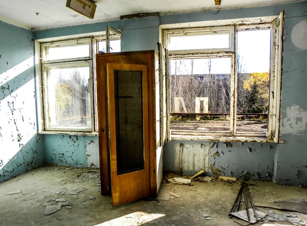 Ayuntamiento Pripyat Ciudad Abandonada Área Chernobyl Una Ciudad Con 000 — Foto de Stock