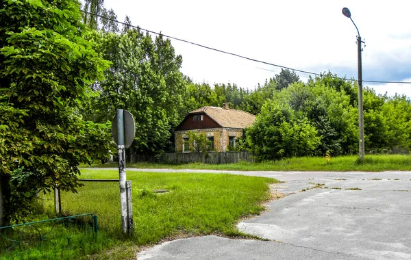 Maison Périphérie Village Chornobyl Dans Région Tchernobyl Ukraine — Photo