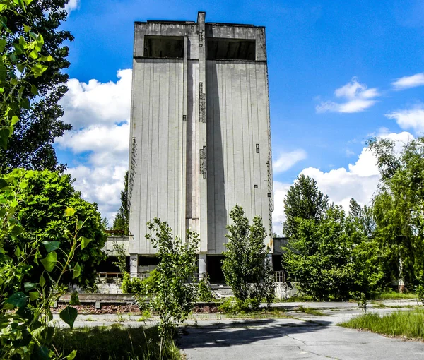 Hotel Polissya Centro Pripyat Área Chernobyl Ucrânia — Fotografia de Stock