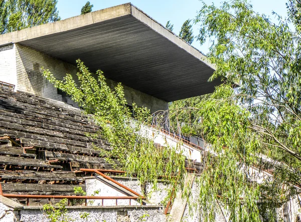 Estádio Cidade Abandonada Pripyat Área Chernobyl Ucrânia — Fotografia de Stock