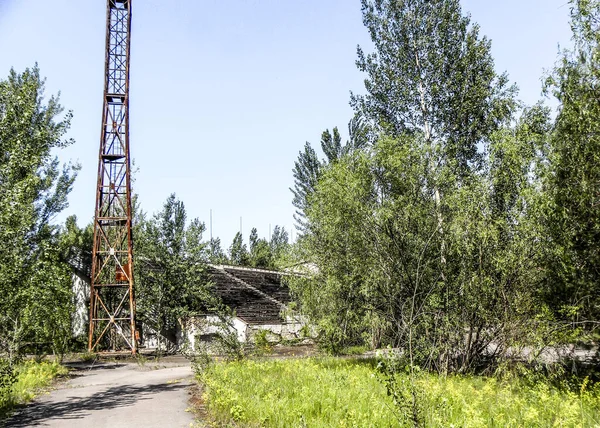 Stade Dans Ville Abandonnée Pripyat Dans Région Tchernobyl Ukraine — Photo