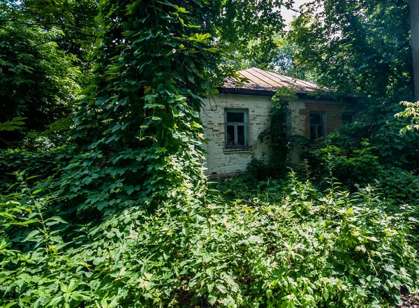 Parte Abandonada Aldea Todavía Trabajadora Chornobyl Zona Chernobyl Ucrania Antigua —  Fotos de Stock