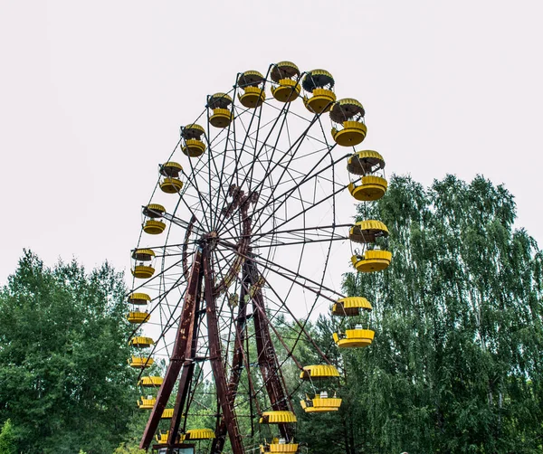 Grande Roue Dans Parc Attractions Ville Prypjat Dans Région Tchernobyl — Photo