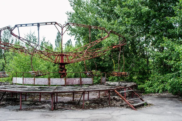 Carousel Amusement Park City Prypjat Chernobyl Area Ukraine Former Part — Stock Photo, Image