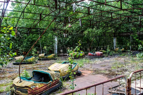 Parco Divertimenti Nella Città Prypjat Nella Zona Chernobyl Ucraina Parte — Foto Stock