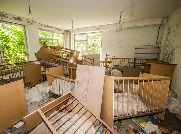 Preescolar Ciudad Prypjat Dentro Zona Abandonada Altamente Restringida Radiactiva Cerca — Foto de Stock