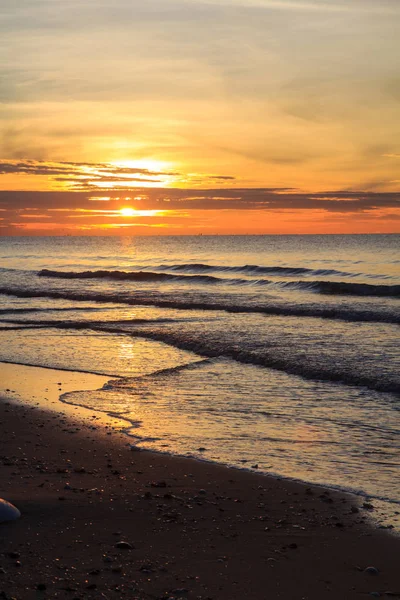 Salida Del Sol Mar Luz Solar Mar Por Mañana — Foto de Stock