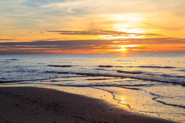 Прекрасний Схід Сонця Пляжі Ранковий Час — стокове фото