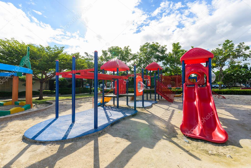 Big playground in the in public park