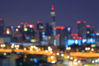 Bangkok şehir bokeh yüksek görünümünü güneşli günde bulanıklık