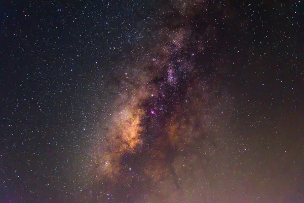 Voie Lactée Sur Ciel Dans Nuit Noire — Photo