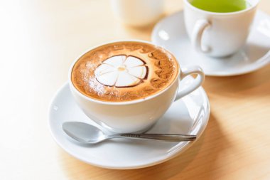 sıcak güzel desen köpük tablo / sıcak cappuccino kahve kahve