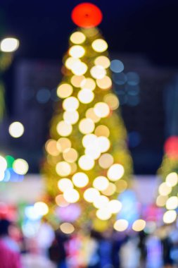 ışık bokeh Noel ağacı bulanıklık