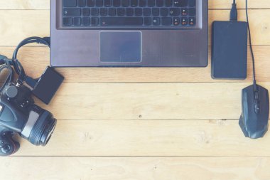 bilgisayar grafik ve fotoğraf makinesi aygıt, üstten görünüm