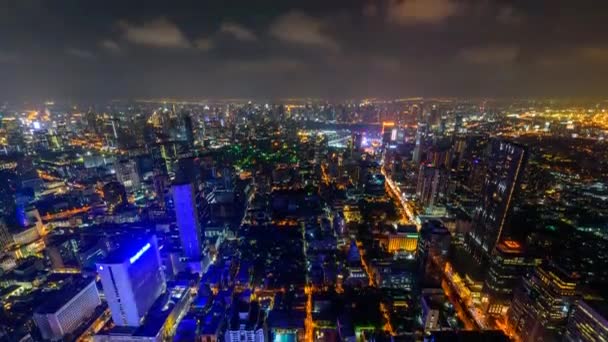 Bangkok Tailandia Feb 2019 Time Lapse Vista Alta Ciudad Bangkok — Vídeos de Stock