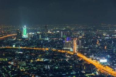 yüksek kenti bangkok gece zamanında