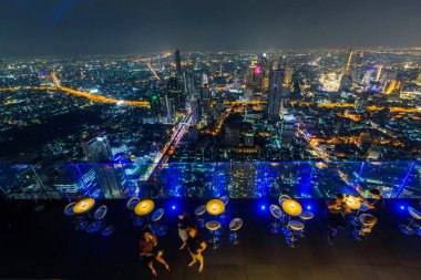 yüksek kenti bangkok gece zamanında