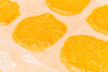 Mango heyecan kurutulmuş / mango Yapıştır plastik plaka üzerinde