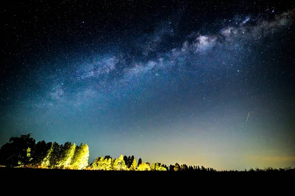 Молочный Путь Каменной Горе Млечный Путь Небе — стоковое фото