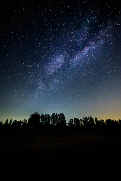 Vía Láctea Lago Noche — Foto de Stock