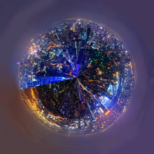 Daire Şehir Panoraması 360 Şehir Panoraması — Stok fotoğraf