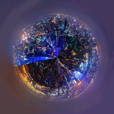 Daire şehir panoraması / 360 şehir panoraması