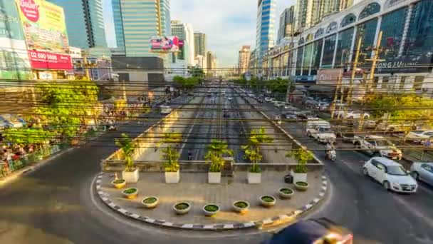 Bangkok Thailandia Maggio 2019 Time Lapse Sfocatura Luce Sacco Traffico — Video Stock